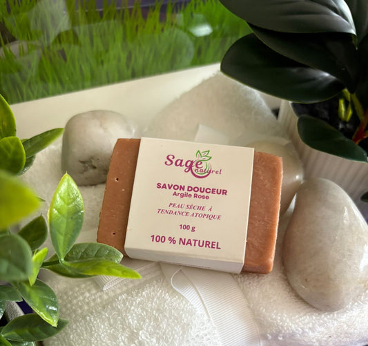 SAVON DOUCEUR- Argile rose et anis(Peau sèche à tendance atopique)